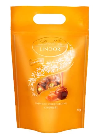 Lindt Lindor caramel melkchocolade bollen - 1kg voor €18,32 bij Amazon
