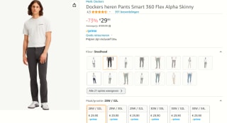 Dockers Smart heren broek voor €29,90 bij Amazon