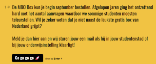 gratis box voor MBO studenten