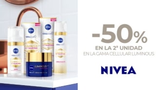 -50% de Descuento en la Segunda Unidad Nivea Luminous.