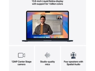 APPLE MacBook Air 13 inch - M4 - 16 GB - 256 GB - Midnight voor €1.009 bij de Mediamarkt