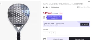 Pala de pádel SIUX Diablo Sanyo por 134€