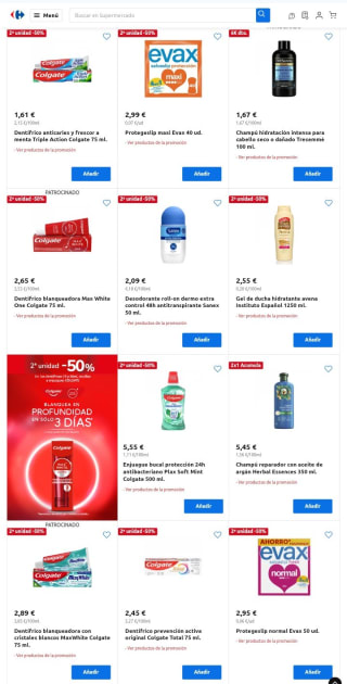 2×1 y más Ofertas Perfumería e Higiene en Carrefour.