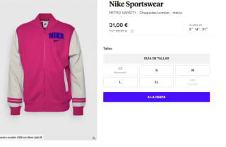 Chaqueta Bomber para Hombre Nike RETRO VARSITY por 31€