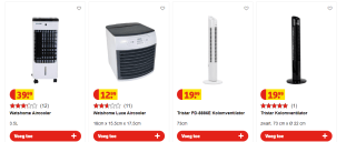 Diverse aircoolers, ventilatoren en airco’s vanaf €12,99 bij Kruidvat