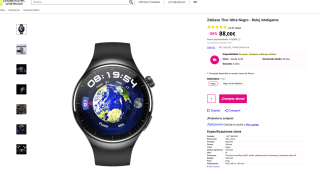 Reloj inteligente Zeblaze Thor Ultra Negro por solo 88€