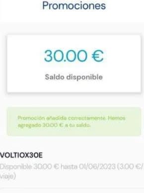 Código 30€ Gratis movilidad en Voltio