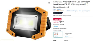30w 3000lm2 cob led-werklamp voor €11,99 bij Amazon