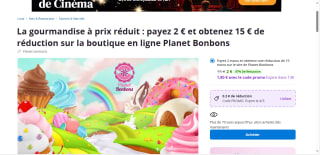 Bon d'achat Planet bonbon à 2€