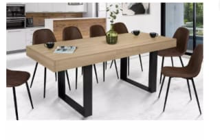 Table de séjour salle à manger extensible style industriel à 189€
