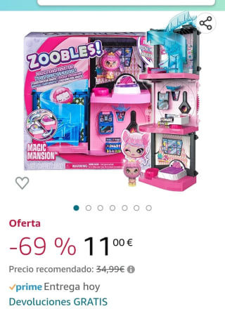 Spin Master- ZBL Col Zoobles Playset Casa Mágica por 11€.