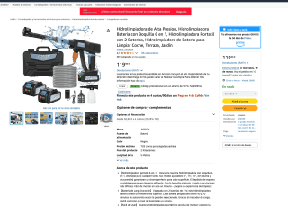 Hidrolimpiadora JVISION con 2 baterías por solo 54,99€