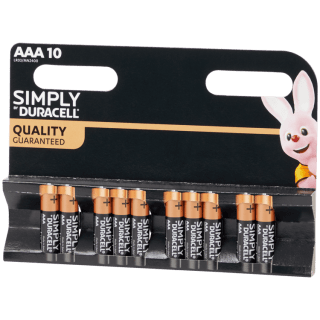 10x Duracell Simply batterijen AA of AAA voor €4,29 bij Action