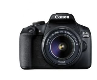 Navidad Cámara réflex Canon EOS 2000D 24.1MP WiFi + objetivo EF-S 18-55mm F3.5-5.6 IS por 399€