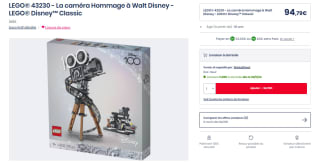 LEGO 43230 - La caméra Hommage à Walt Disney à 94,79€