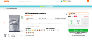 CREATINA MONOHIDRATO en polvo por solo 3,45€