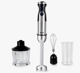 Batidora de mano Jocca con potencia de 1200W, 6 velocidades + accesorios por 23,11€