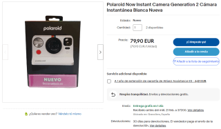 Polaroid Now Gen 2 Cámara Instantánea por 79,90€