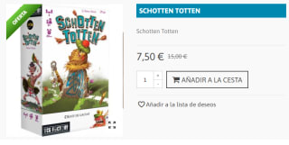 Juego de Mesa Schotten Totten por 7.5€