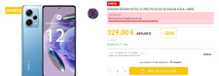 Móvil Xiaomi redmi note 12 pro plus 5g de 8GB/256GB por 329€