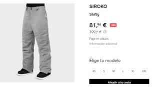 Pantalon de Esqui de Hombre SIROKO Shifty por 81.96€