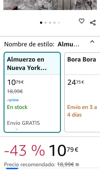 Educa Puzzle Almuerzo en Nueva York 1500 piezas por 10,79€.