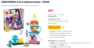 LEGO DUPLO 3-in-1 ruimteavontuur - 10422 voor €29,99 bij Bol.com