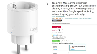 TP-Link Tapo P115 Mini smart stekker voor €11,96 met Amazon Prime