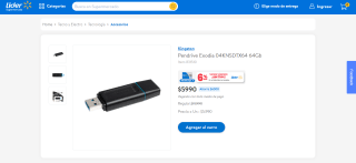 Pendrive Exodia 04Knsdtx64 64Gb por $5.990