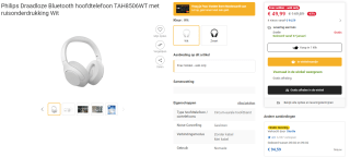 Philips TAH8506 koptelefoon voor €49,99 bij Fnac [België]