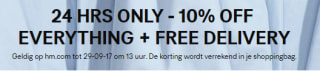 Sale bij H&M met 10% korting op alles + gratis verzending