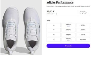 Zapatillas de Tenis para Mujer adidas AVACOURT por 57€