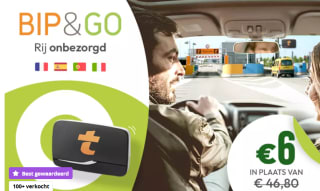 Tol badge voor Frankrijk, Spanje, Portugal en Italië van Bip&Go voor €5,40 via Groupon