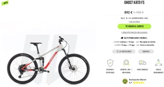 Bicicleta MTB Ghost Kato FS 29" por 892€