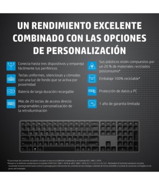 HP Teclado inalámbrico de modo dual 975 por 75,53€
