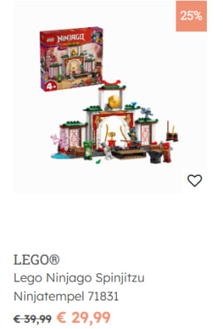 Tot 25% korting op Lego sets bij MultiBazar