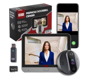 ICODI Mirilla Digital Puerta WiFi Grabadora Pack Premium 3MP Super-HD Pantalla 4.3" 5200 mAh por solo 99,99€