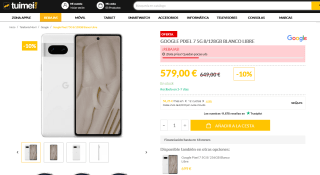 Móvil Google Pixel 7 5G 8GB 128GB por 579€