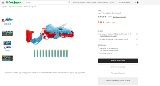 pistola Nerf Tricerablast DinoSquad por 9,99€