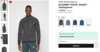 Nike Performance Academy Track Jacket trainingsvest voor €29,95 via Zalando