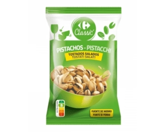 Pistachos tostados y saldaos Classic Carrefour 400g por solo 3,39€