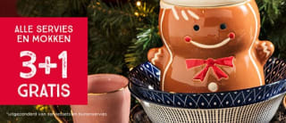 3+1 gratis op alle servies en mokken bij Xenos