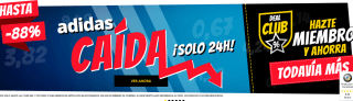 Descuentos de hasta -88% y más si eres socio en marca Adidas