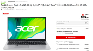 Portátil Acer Aspire 5 A515-56-53H8 por 529€