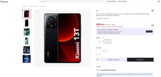 Xiaomi 13T 8GB + 256GB Version EU Sin Lecia 6.67" por 420€