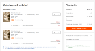 Nike Air Force 1 React 1.5 voor €56,91