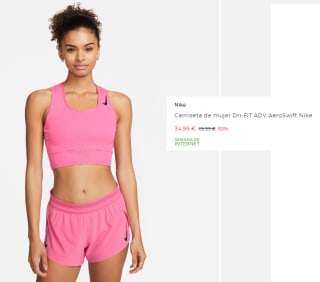 Camiseta de mujer Dri-FIT ADV AeroSwift Nike por 34.99€