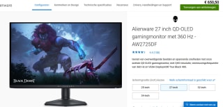 Alienware 27 Gaming Monitor AW2725DF - LED-monitor voor €650,50 bij Dell