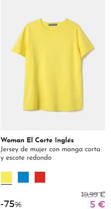 Camisetas Woman El Corte Inglés por 5€