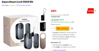 Aqara Smart Lock U200 Kit (Zwart) voor €197 bij Bol
